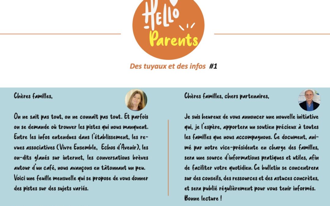 Hello Parents, la newsletter dédiée aux familles !