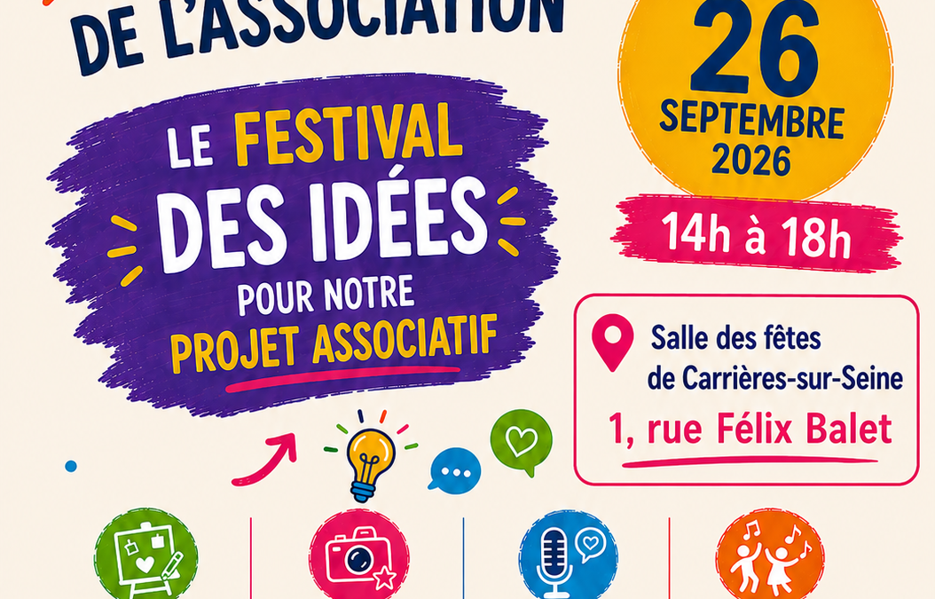 Fête de l&rsquo;association 26 septembre 2026 !