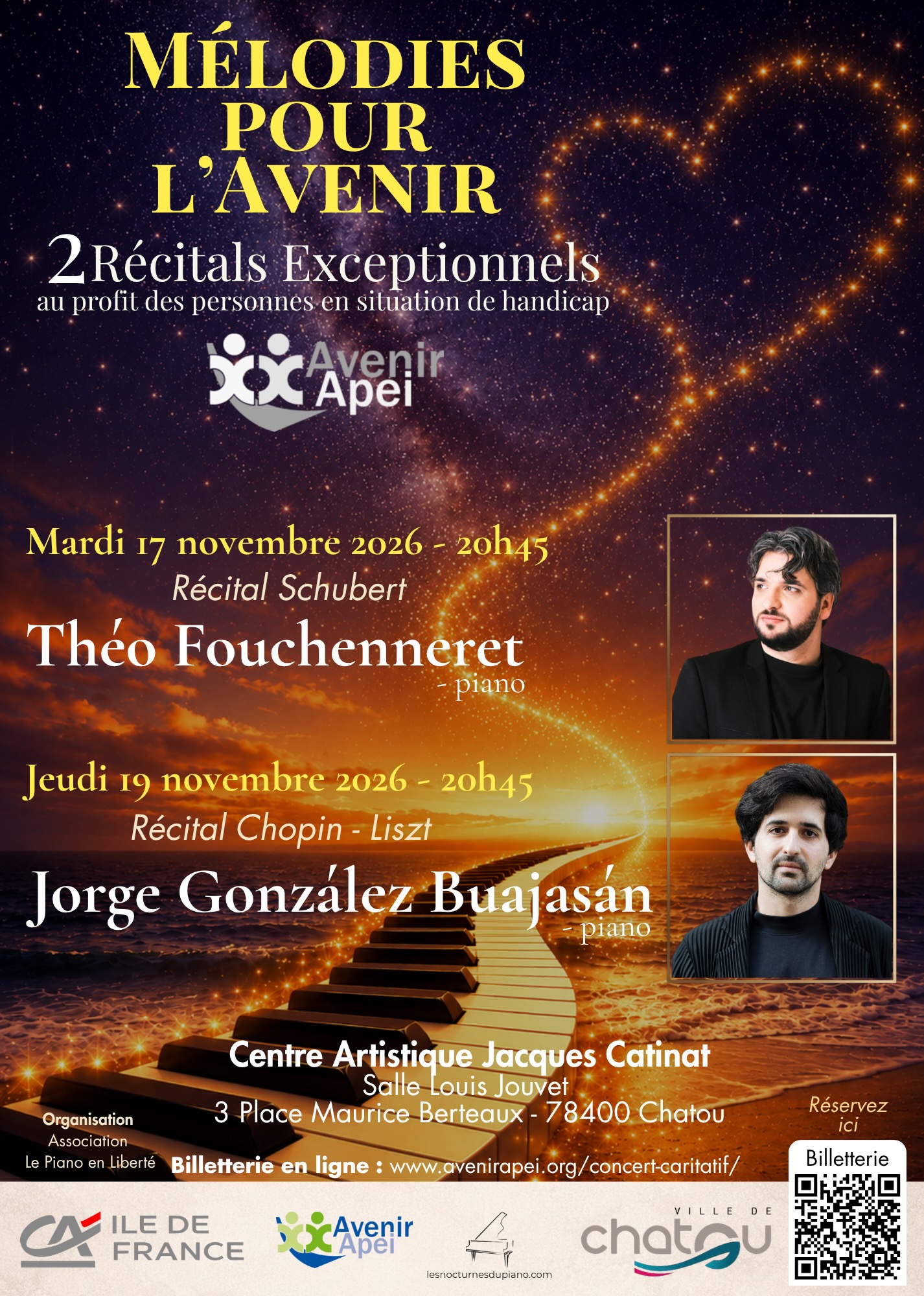 Concerts caritatifs : Mélodies pour l’Avenir les 17 et 19 novembre 2026
